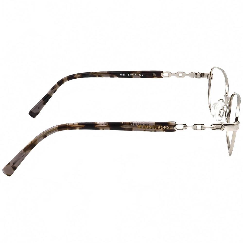 NEW MICHAEL KORS women's mk7007 rectangle eyeglasses in silver - Picture 3 of 4